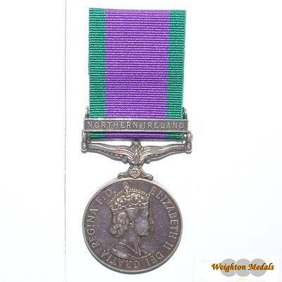 Campaign Service Medal - Northern Ireland - Jnr. Tech G Shepherd